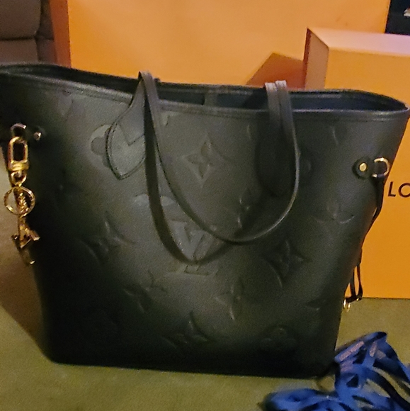 LV Neverfull MM Empreinte Noir Tote Bag - Picture 4 of 7